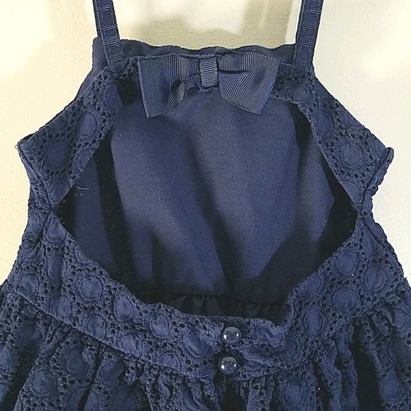 Maggie & Zoe navy eyelet dress, 4T - Picture 8 of 9